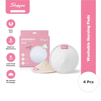 [NEW DESIGN] Washable Nursing Pads (4pcs) - breast milk leaking Ultra absorbent washable & reusable breast pad