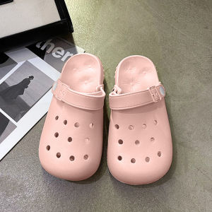 Xishop ใหม่ล่าสุด!!รองเท้าแตะแบบสวมมินิมอล รองเท้าพื้นนิ่มระบายอากาศดี รองเท้าหัวโตมีรูระบายกับสายคาดหลัง