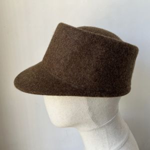 BESTOURO Có thể điều chỉnh Mũ cao cho phụ nữ 100% len Ấm áp Mũ len Hợp thời trang Phong cách retro Mũ cưỡi ngựa Mùa thu mùa đông
