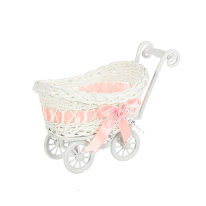 Artistic Handwoven Holder Cart Storage Basket Portable Decoration For Celebration Baby Showers Gatherings