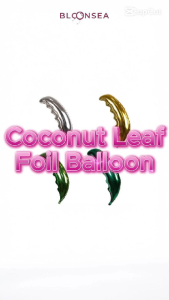 Coconut Leaf Foil Balloon Palm Tree Green Beach Party Hawaiian Luau Aloha Baby Shower Supplies Pool Summer Hot Tropical