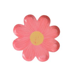 JUTBONG 10/20PCS 7inch Disposable Paper Plates Flower Shaped Paper Flower Paper Plates Tableware Dessert Plates Kids Birthday Party