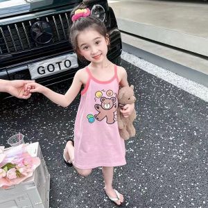 ZANRA ชุดเด็กผู้หญิง เสื้อผ้าฤดูร้อน ชุดเด็กผู้หญิง ชุดเดรสเอี๊ยม ชุดเดรสเสื้อกั๊ก เนื้อดี ต้อนรับ Summer