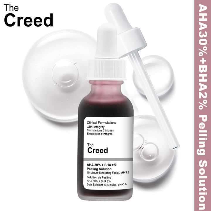 The Creed Serum AHA 30 + BHA 2 Peeling Solution Exfoliating Mask Face