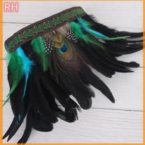 🔥🔥🔥ranghe ที่คาดผมแฟชั่นขนนกมงกุฎพร้อมสายคาดศีรษะประดับตกแต่งมงกุฎอินเดียวงผมคอสเพลย์ฮาโลวีน