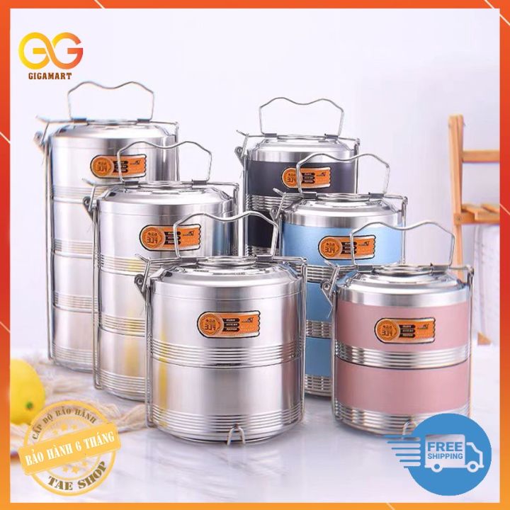 CÀ MEN INOX, CẶP LỒNG Ủ INOX 304, CẶP LỒNG ĐỰNG CƠM 2 LỚP INOX 304 GIỮ ...