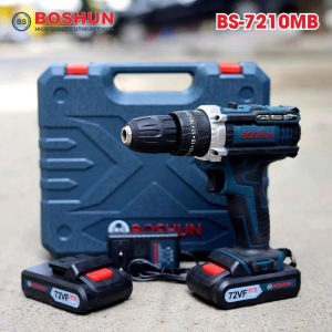 Máy Khoan Pin Boshun BS-7210MB | Pin cao cấp | Khoan 3 Chức Năng Bắt Vít Khoan Tường Có Búa