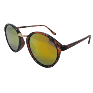 Sunglasses Kacamata Frame Bulat Dengan Variasi Warna Gradient yang Menarik Free Gift - HJ550