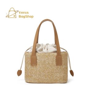 Korean Holiday Braided Bag Shoulder Crossbody Bucket Phone Bag Sling Bag Large Capacity Women Handbag