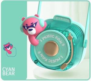 พัดลมพกพา พัดลมคล้องคอ ดีเจ สแครชแผ่น พัดลมพกพา USB พร้อมสายชาร์จ พัดลมแขวนคอ พัดลมขนาดเล็ก