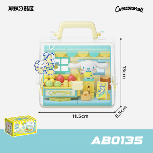 AREA-X Block AB0130-5 Fruity Dessert Store Manager Sanrio Characters Series Gift Decoration Building Brick Toy
