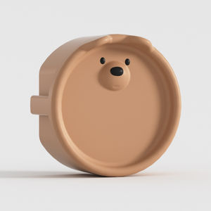 HamshMoc European Standard Socket Cover Baby Proof Outlet Plug 2 Hole Dustproof Anti Shock Bear Shape Recessed Design