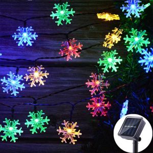 15M Solar Water Drop String Lights IP65 Waterproof Outdoor Fairy Light Garden Christmas Decor