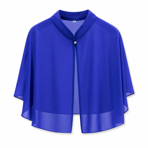 ALLLUCK Multicolor Chiffon Shawl Loose Breathable Chiffon Poncho Cloak Short Wedding Shawl Spring Summer