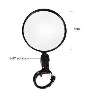 360 round side mirror for motorcycle Handlebar Mount Rotation Adjustable Wide Angle Modified folding side mirror