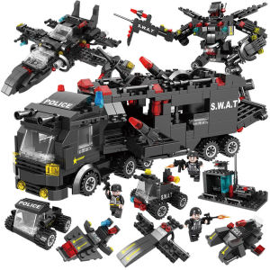 【Ready】SWAT Building Blocks 820PCS Block Toy Children Educational Toys for Boys bricks mainan budak lelaki DIY Army Marine Force Building Bricks Toy for Kids Boys Birthday gift