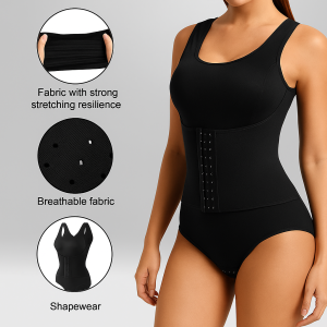Wide Strap Bodycon Girdle Hip Lifting Waist Trainer Seamless One Piece Shapewear Breathable Comfort For Daily Wear