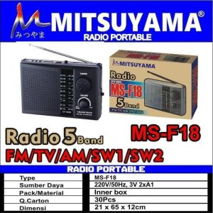 Radio MITSUYAMA MS-F18 International RADIO PORTABLE AM FM SW AC Mitsuyama F-18