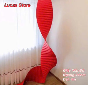 Giấy Xếp Gợn Sóng Trang Trí Tiệc Cưới Trung Thu Lễ Tết Decor - Dài 4m
