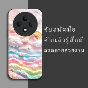 สำหรับ Oppo Reno 12F 4G/Oppo Reno 12F 5G/Oppo F27 5G เคสศัพท์กันตก Cloud Rainbow บุคลิกภาพทันสมัย