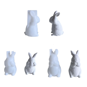 Easter Decorations and Handmade Gifts Mold Elegant Easter Rabbit Display Ornament Silicone Mold For Creative DIY Project