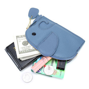 Japan Coin Purse Leather Personality Creative Elephant 2023 New Mini Zipper Wallet Female Cute Soft Cowhide ins Zip Pouch