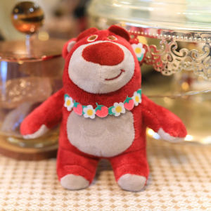 Móc khóa gấu bông Lotso đeo vòng hoa đáng yêu Phụ kiện túi xách gấu dâu _ Ting Ting