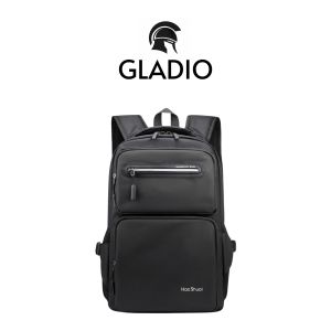 GLADIO Tas Ransel Pria Shikaku Hitam Anti Air Muat Laptop Backpack Traveler Terbaru GLD027B5