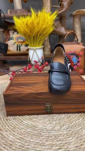 [Swollen Feet Customized] Calfskin Mom Shoes Soft Sole Single Shoes Loafers Anti-skid