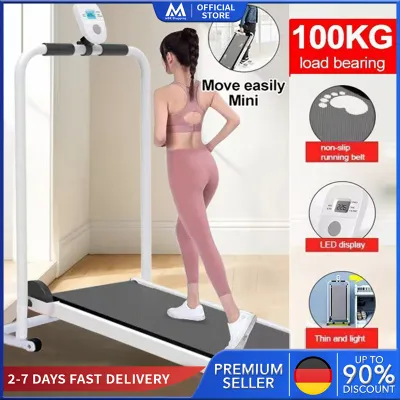 【NO Electric】Household treadmill Multi-Function Mini Walking Machine Silent shock absorption and long running belt Fitness equipment treadmill Exercise machine Treadmill
