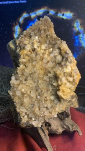 mảnh đá thạch anh Citrine lấp lánh phong thủy năng lượng kèm đế mã 3A