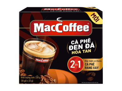 Cà phê Phố Cà Phê đen đá MacCoffee 2 in 1 220g (Date xa tít 24/01/2027))