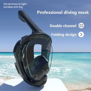 Adult Snorkeling Mask Full Face Diving Mask Underwater Scuba Anti-fog Snorkeling Breathing Mask Safety Swimming Equipment
