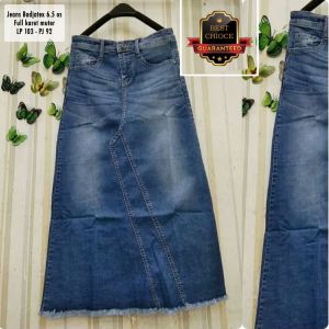 Rok Jeans Street Wanita Terbaru – Rok Jeans Panjang – Rok Jeans Jumbo Wanita – Rok Span Denim Wanita Terbaru – Rok Jeans Rawis BestSeller Termurah