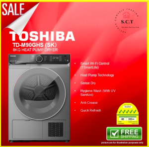 TOSHIBA TD-M90GHS (SK) 8KG Smart Wi-Fi Control HEAT PUMP DRYER