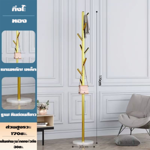 ชั้นวางเสื้อผ้า ที่แขวนกระเป๋า ไม้แขวนผ้า การออกแบบฐานหินอ่อน