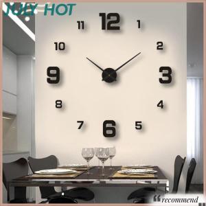 [JULYHOT] นาฬิกาแขวนผนังแบบทำมือสำหรับบ้านสำนักงานไร้กรอบนาฬิกาติดผนัง3D ทันสมัยสติกเกอร์กระจกนาฬิกาแขวนผนังดีไซน์ห้องโรงแรมของตกแต่งโรงเรียน