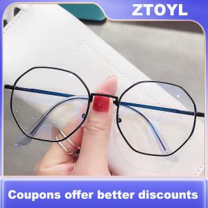 【ZTOYL】 Glasses Ultralight Alloy Frame Plain Men Women Anti Blue Light Glasses Party Decorate Eyeglasses Glasses