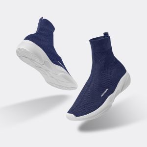 NAZREAL FOOTWEAR - Sepatu Sneakers Casual Pria Terbaru / Sepatu Sport Pria Bellamy Navy NZL027