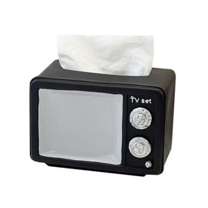Television Shape Resin Tissue Dispenser Box Combines Functional Storage With Nostalgic Home Decoration