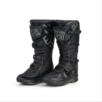 【Hot！】Original 【Tiger】 Mx Boots / Motocross Boots MTR-T3 Motocross Trail MX Boots T2 - Black with red accents adjustable straps durable design motorcycle fit riding scene.