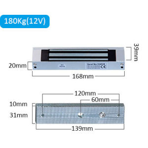 SINGLE DOOR DOOR ACCESS ELECTROMAGNETIC LOCK (EM LOCK) 600lbs / 280KG (NON-EBELCO STANDARD) 12v