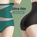 Ladies' highwaisted cotton abdominal girdle with belly control and buttock lift. 