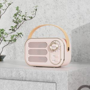 Loa bluetooth mini DW13 Vintage Retro Công suất 5W Phong cách cổ điển Art Deco Vintage Âm thanh 3D sống động Loa xách tay quai xách Bảo hành 24 tháng