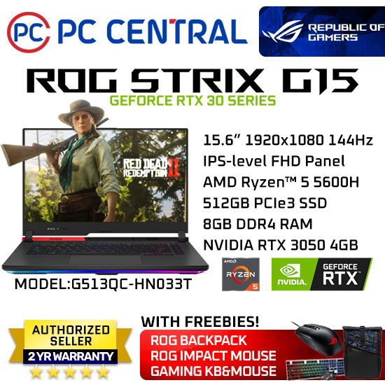 ASUS ROG STRIX G15 (G513QC-HN033T) Gaming Laptop 144Hz IPS