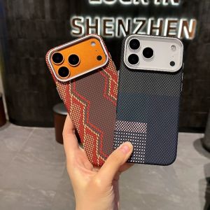 Hard Armor Case for iPhone 18 17 16 Pro Max Phone Cases for Magsafe Magnetic Cover Abstract Pattern Camera Lens Protection Shell