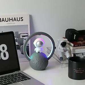 Wireless Floating Astronaut Bluetooth Plug TF Card Speaker With LED Lights Portable Rechargeable Audio Creative Gift Night Light