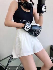 防走光运动短裤女瑜伽宽松休闲高腰速干跑步训练健身安全裤外穿薄Anti tarnish sports shorts womens Yoga loose leisure high waist speed running training fitness safety pants wear thin outside