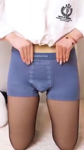 L-4XLReady Stock【Magnetic Therapy】Mens Massage Magnetic Therapy Underwear/Mens Underwear/Quick-drying Breathable Boxer-Briefs 男士按摩磁疗内裤。。。