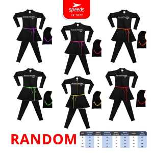 1077 SPEEDS Baju Renang Swim Suit Spandex Muslim Hijab Swimwear Cewek Wanita Pakaian Renang Remaja